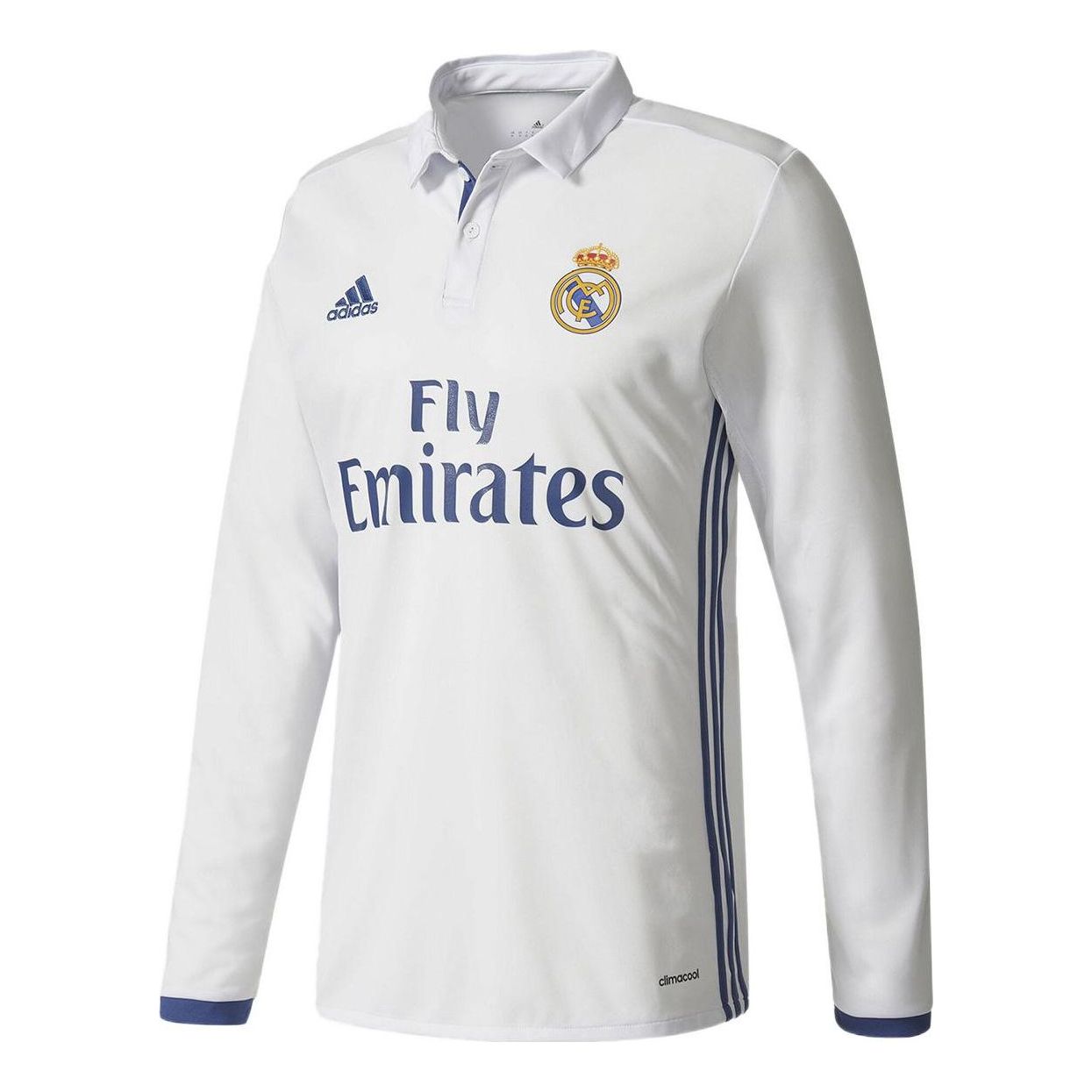 Поло тениска adidas Originals Real Madrid Home Long Sleeve Soccer Jersey Бяло | AI5184, 0