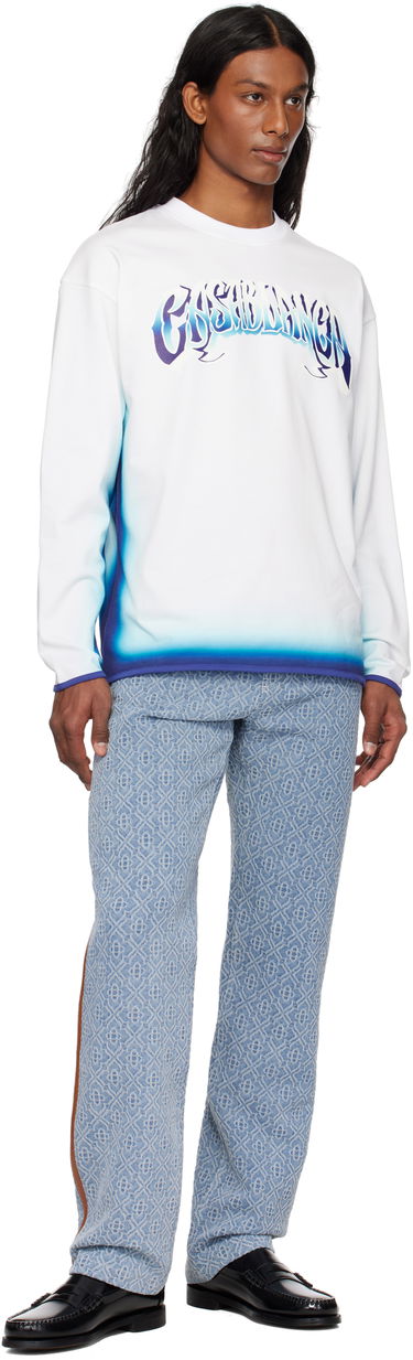 Пуловер Casablanca Casablanca Fade Long Sleeve T-Shirt Бяло | MS25-JTP-350-02, 3