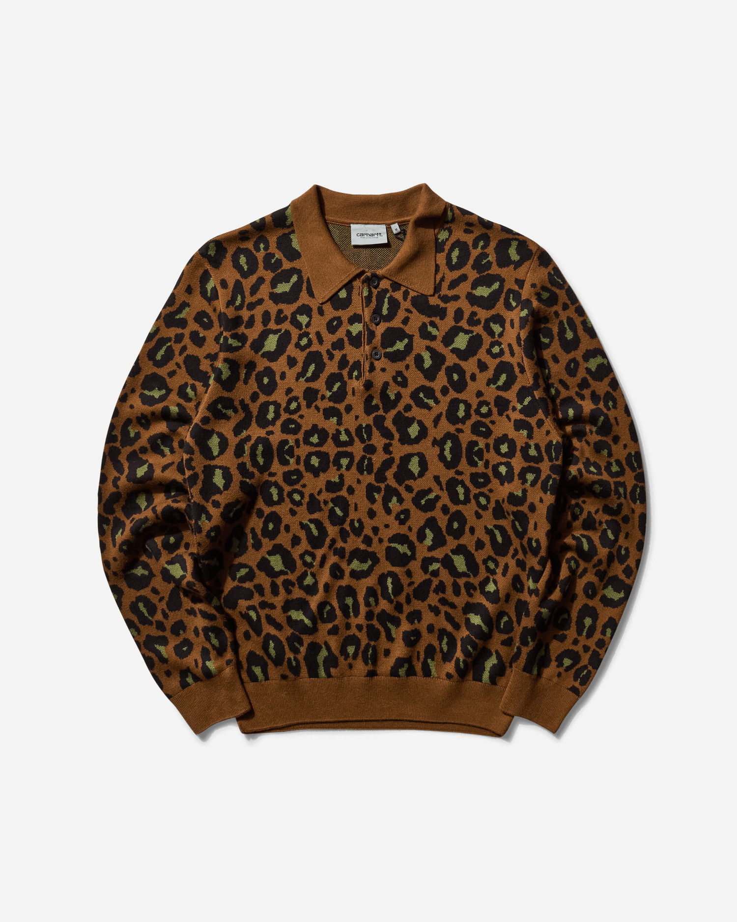 Пуловер Carhartt WIP Longsleeve Polo Sweater Кафяво | I034032 2H4XX, 1