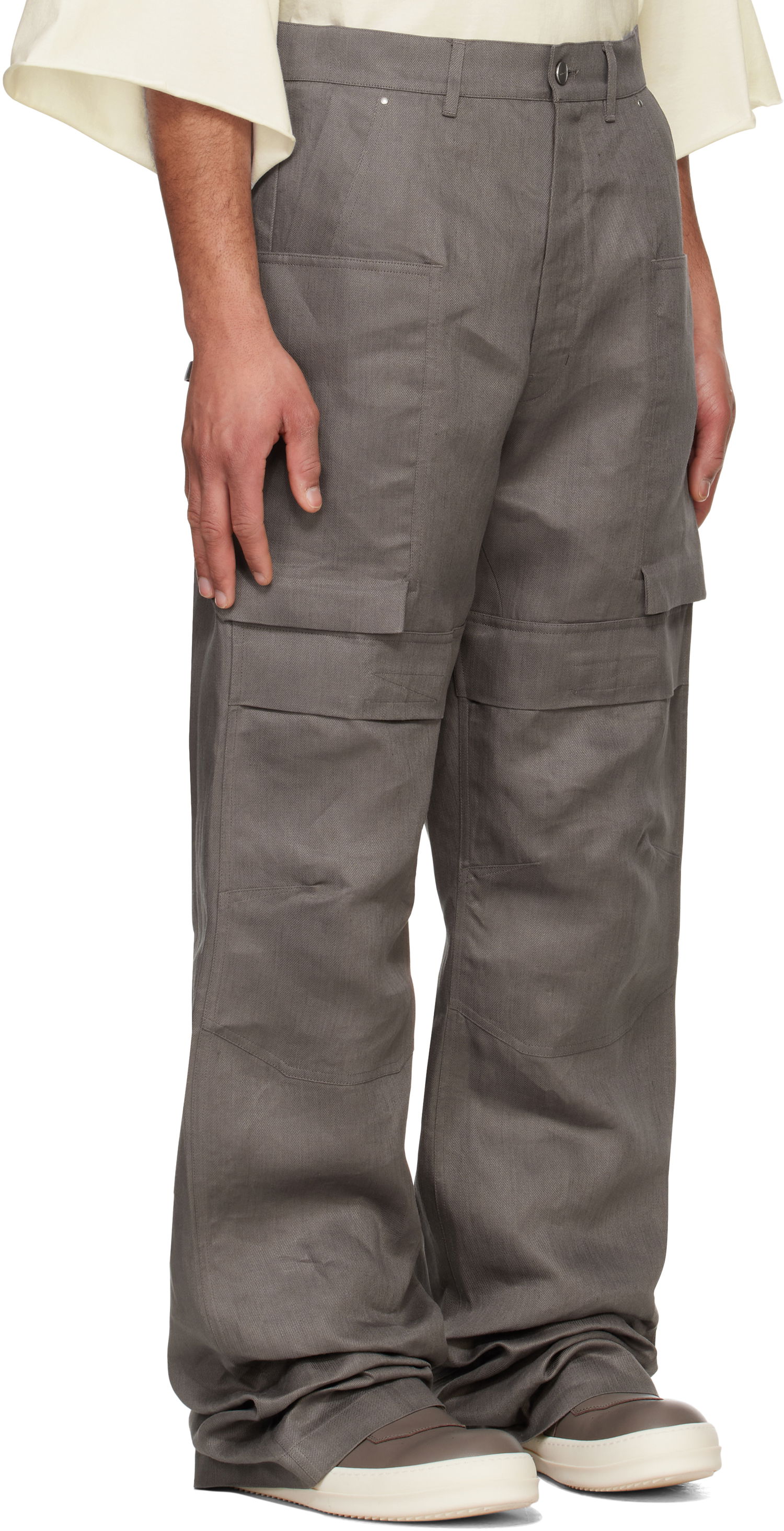 Карго панталони Rick Owens Rick Owens Hollywood Stefan Cargo Pants Сиво | RU01E5346 TWL, 1