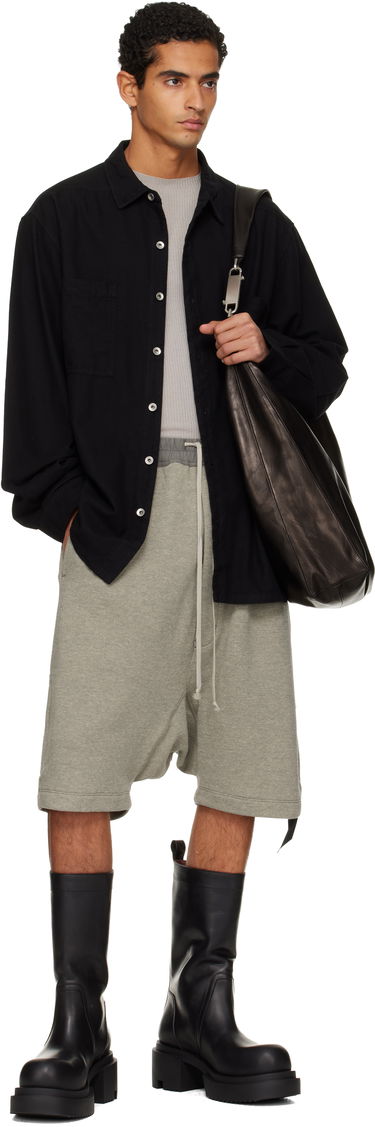 Къси панталони Rick Owens DRKSHDW Concordians Drawstring Pods Shorts Сиво | DU02E7380 FGM, 3