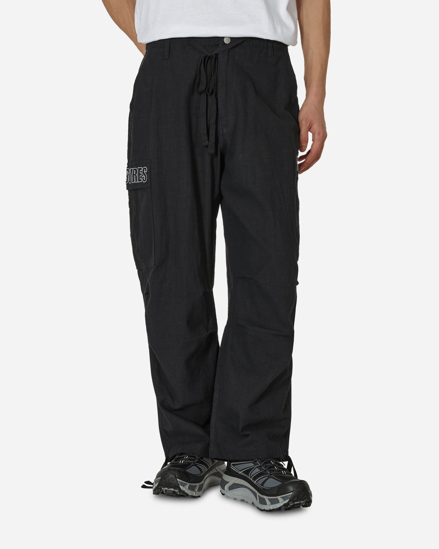 Карго панталони Pleasures Visitor Wide Cargo Pants Черно | 9010400 BLACK, 1