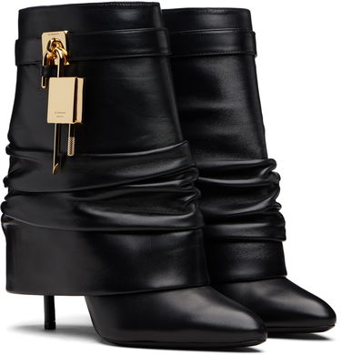 Кецове и обувки Givenchy Shark Lock Stiletto Boots Черно | BE604RE2AF001, 3