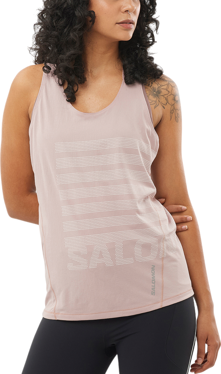 Потник Salomon Salomon Sense Aero Graphic Training Tank Top Розово | lc2696-0, 0