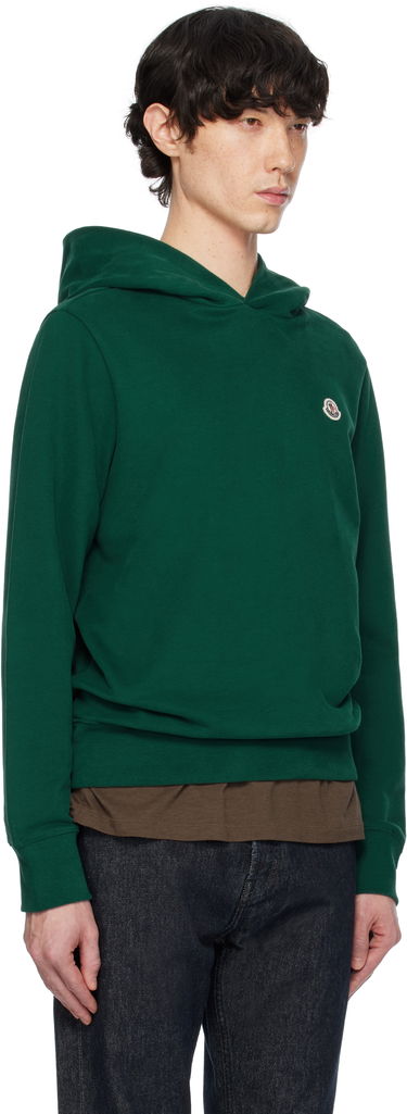 Суитчър Moncler Moncler Cotton Logo Patch Hoodie Черно | K10918G0003589AUJ, 4