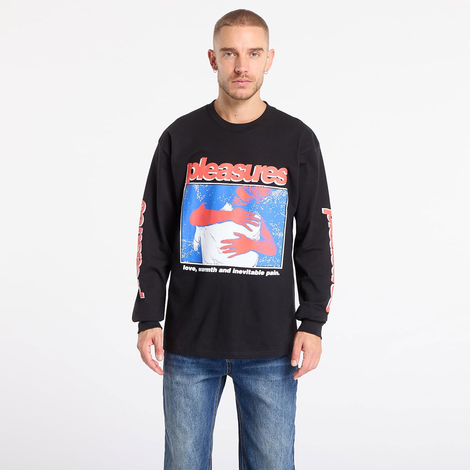 Тениска Pleasures Pleasures Embrace Long Sleeve T-shirt Черно | P25F078- BLACK, 0