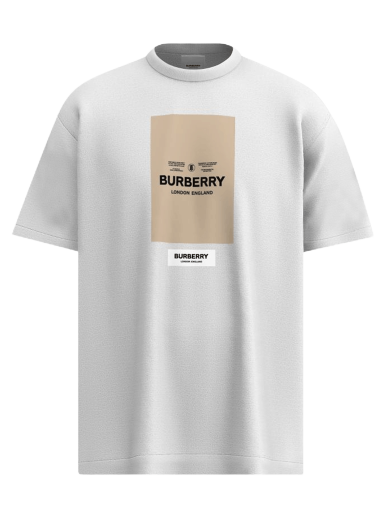 Тениска Burberry Label Appliqué Cotton Oversized T-Shirt Сиво | 8057529