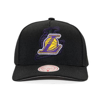 Шапка с козирка Mitchell & Ness NBA Los Angeles Lakers Tilted Pro Snapback Cap Черно | HP12813-LALBLCK, 1