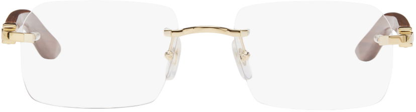 Слънчеви очила Cartier Rectangular Glasses Бежово | CT0453O-004