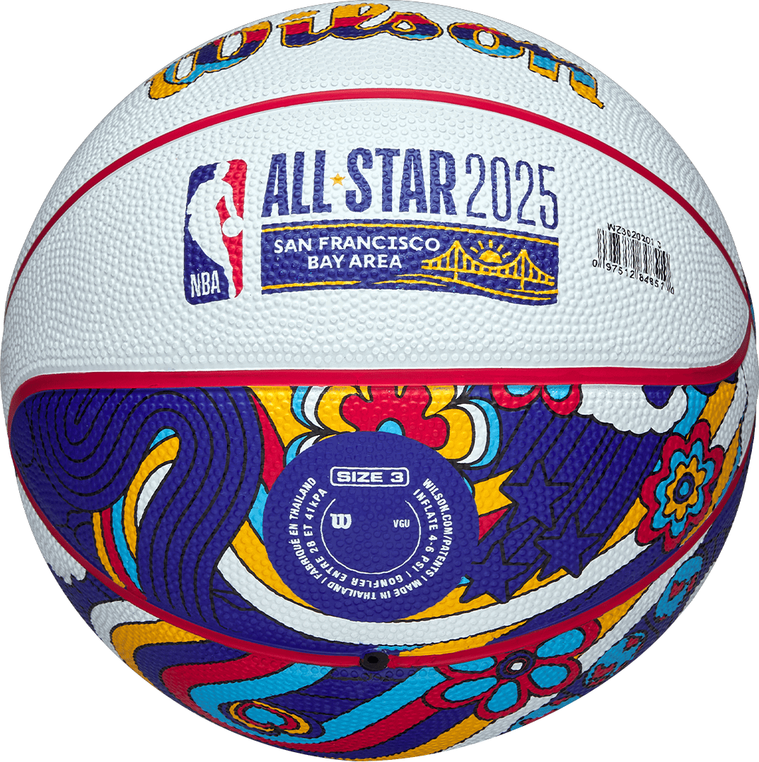 Спортна екипировка Wilson Tennis NBA All Star 2025 San Francisco Bay Area Colorful Patterned Basketball Многоцветен | wz3020201xb3-wz3020201xb3, 1