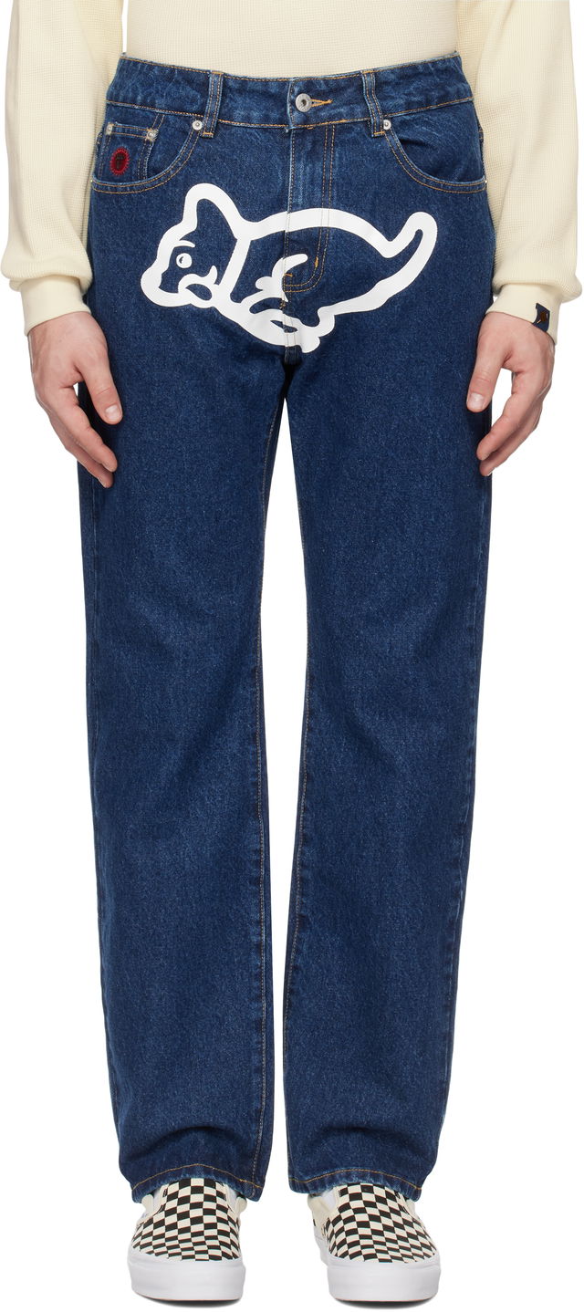 ICECREAM Running Puppy Graphic Jeans