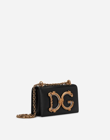 Дамска чанта Dolce & Gabbana Dolce & Gabbana DG Girls Calfskin Phone Bag Черно | BI1416AW07080999, 2