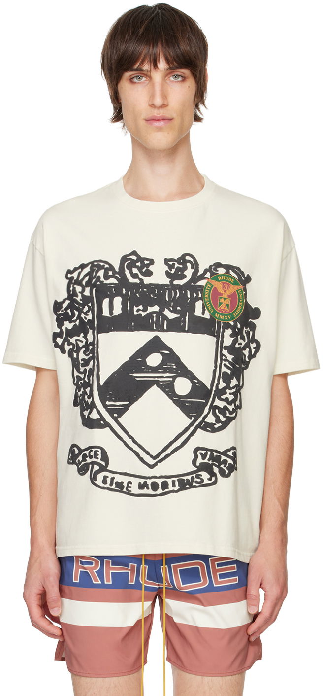 Тениска Rhude Crest Graphic T-Shirt Бяло | RHFW24TT20012