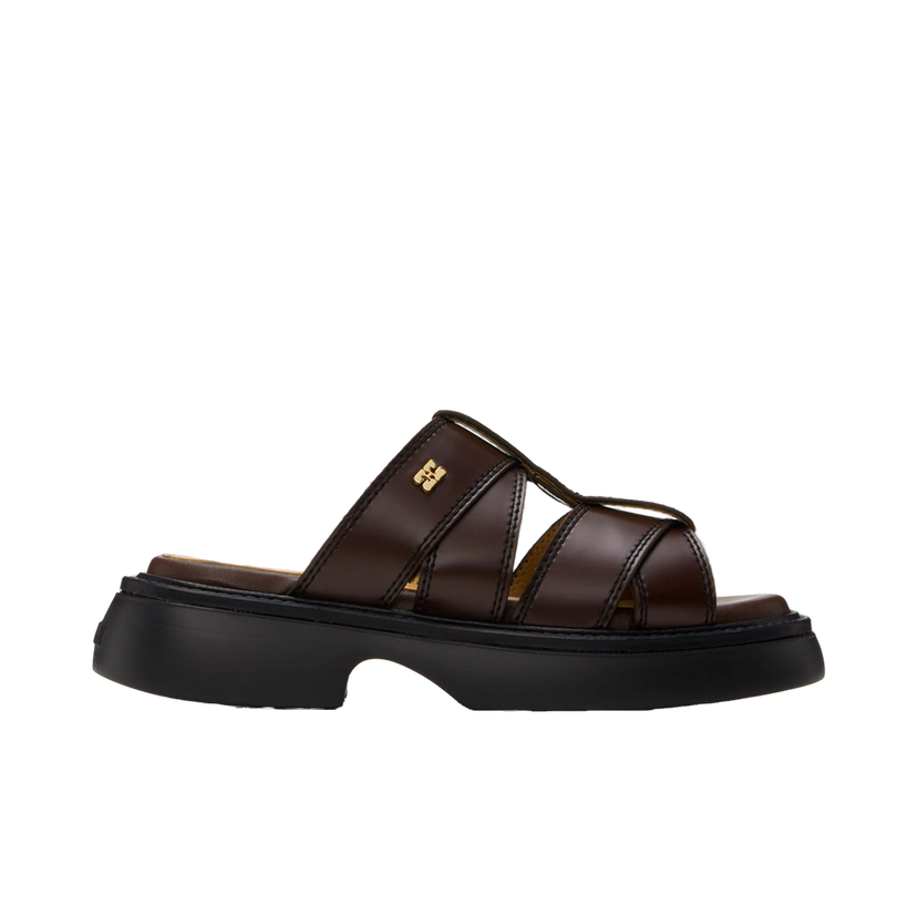 Кецове и обувки GANNI Mule Platform Sandals Кафяво | S2624