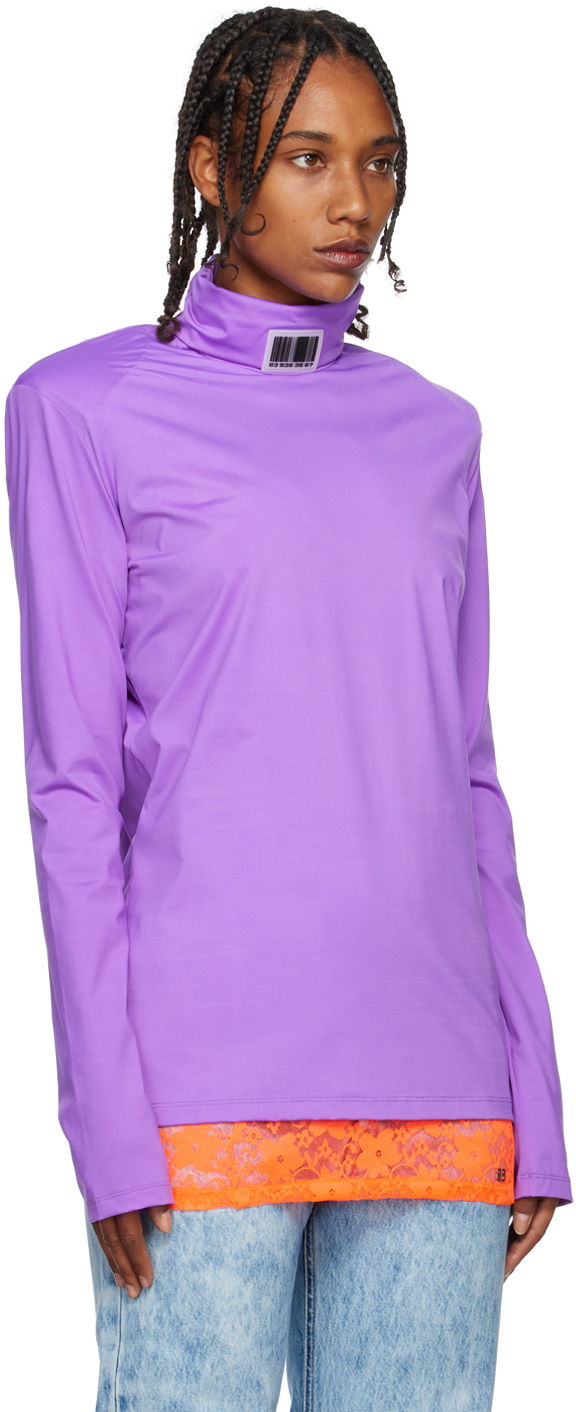 Пуловер VETEMENTS VTMNTS Turtleneck Long Sleeve Top Лилаво | VL14TO300I, 1