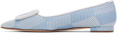 Pокля Manolo Blahnik Manolo Blahnik Maysale Ballerina Flats Синьо | 124-2513-0001, 2