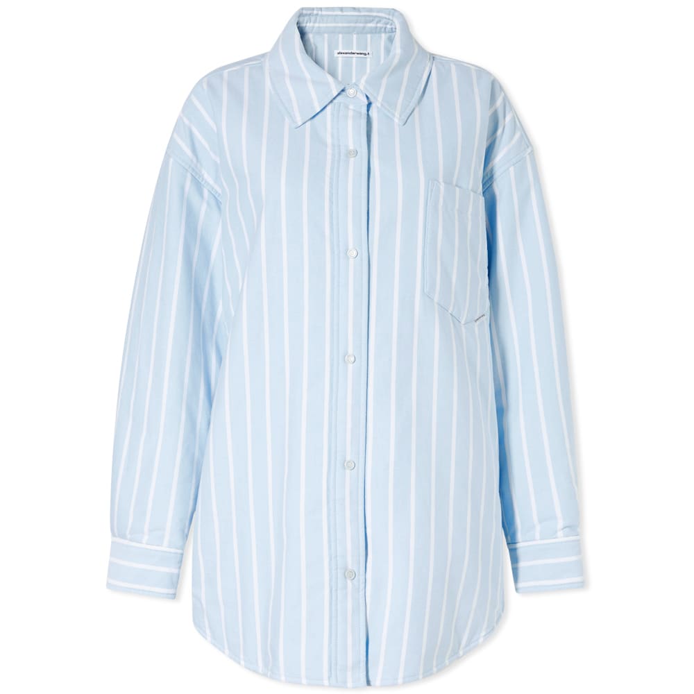 Риза Alexander Wang Oxford Padded Shirt Jacket Синьо | 4WC1222055-438, 0