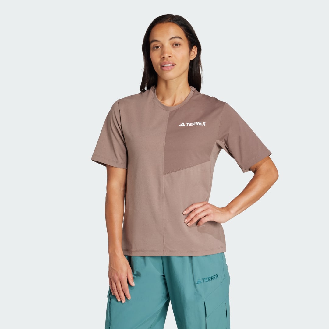 Тениска adidas Performance Terrex Multi Climacool T-Shirt Кафяво | JN3888, 0