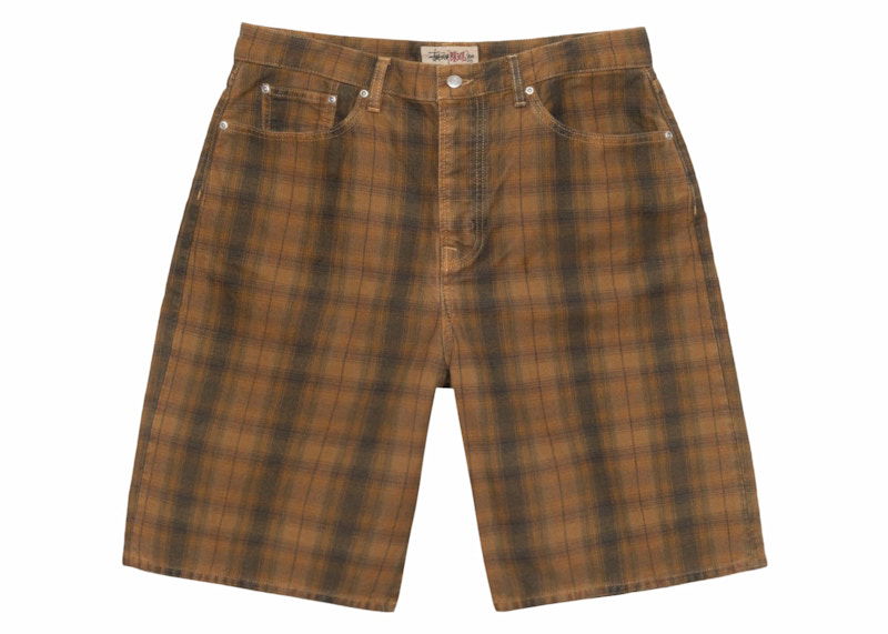 Къси панталони Stüssy Stussy Canvas Plaid Shorts Кафяво | 112322