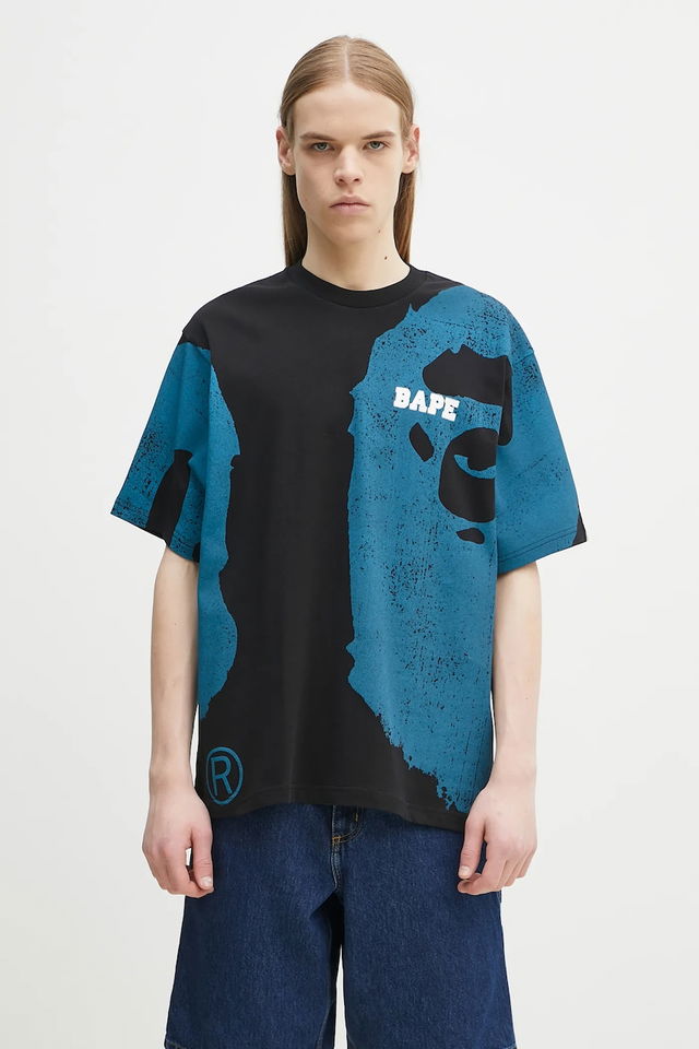 A Bathing Ape Water Print College T-Shirt