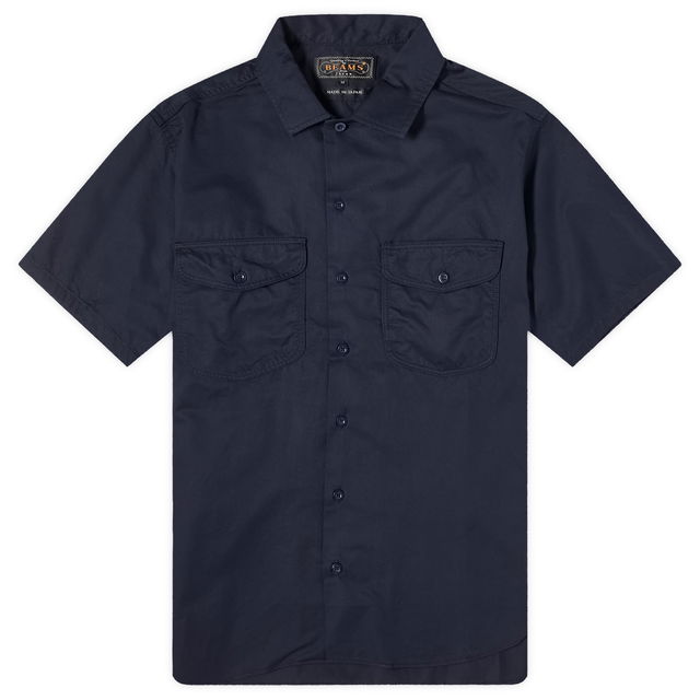Beams Plus Work Twill Short Sleeve Shirt, Size Large