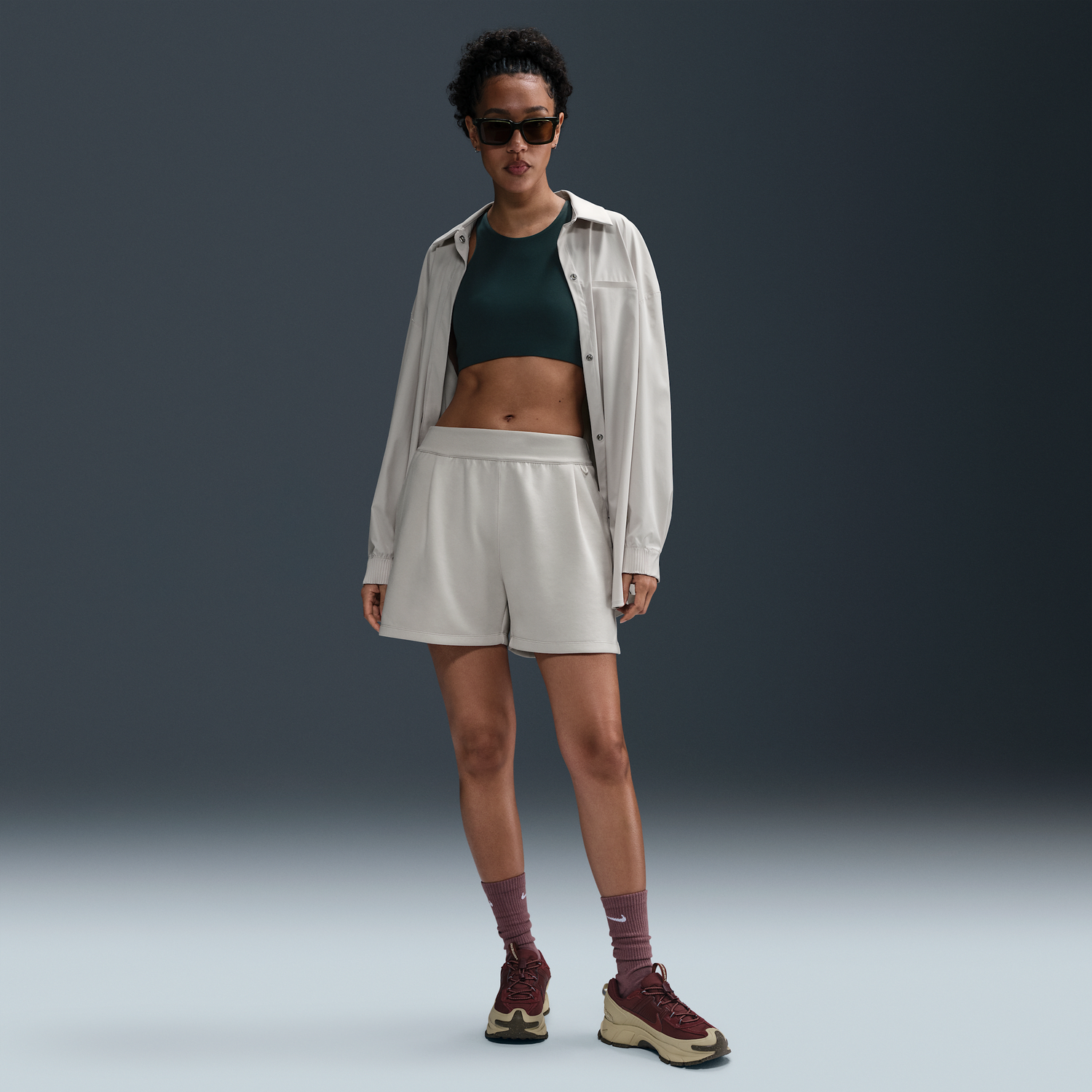 Къси панталони Nike 24.7 Impossibly Soft Dri-FIT Mid-Rise Loose Fit 4" Shorts Бежово | HQ8179-104, 0