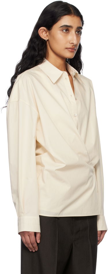 Риза LEMAIRE Lemaire Straight Collar Twisted Shirt Тъмно синьо | SH1141 LF588, 4