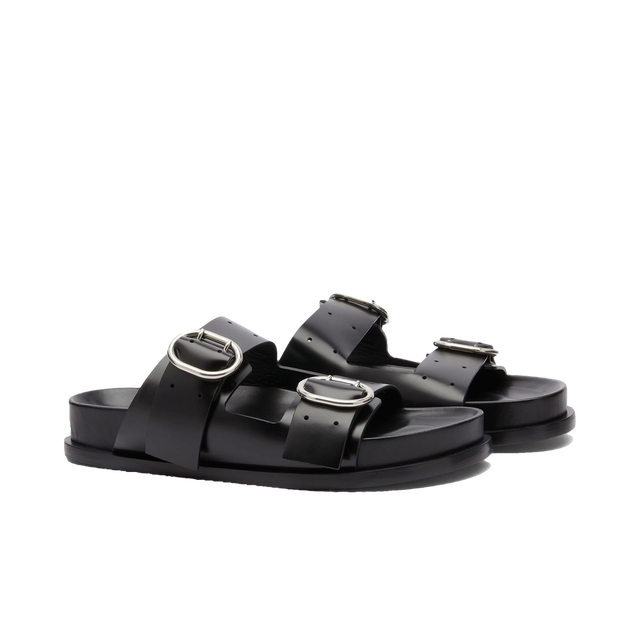 Leather Buckle Sandals