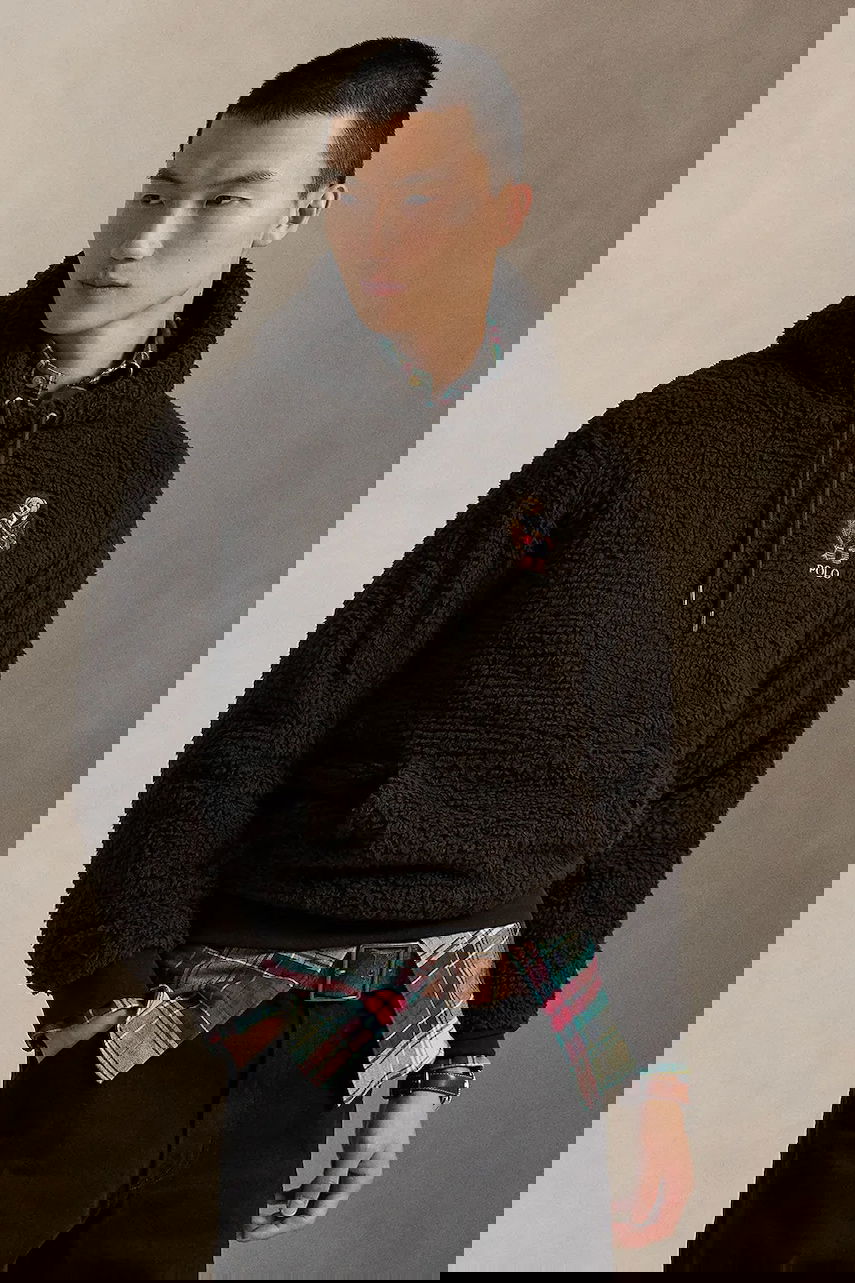 Суитчър Polo by Ralph Lauren Fleece Hoodie with Polo Bear Appliqué Кафяво | 710981798, 0