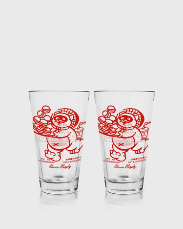 Домашен декор EDWIN Edwin Supply Tanuki Graphic Cola Glasses - Pack of 2 Червено | I035937-H400, 0