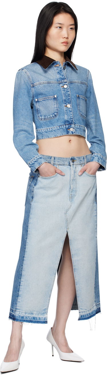Пола Stella McCartney Stella McCartney Contrast Panel Denim Midi Skirt Синьо | 6D03453SQH10, 3