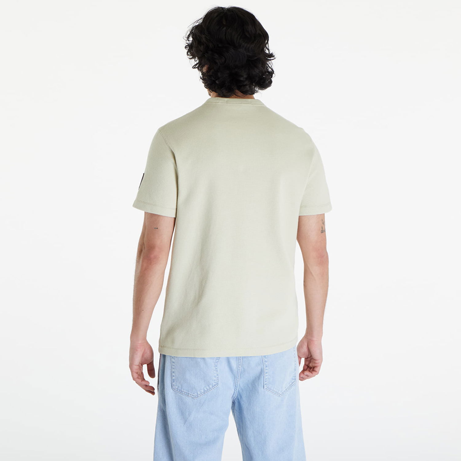 Тениска CALVIN KLEIN Cotton Waffle T-Shirt Green Haze Зелено | J30J323489 LFU, 1