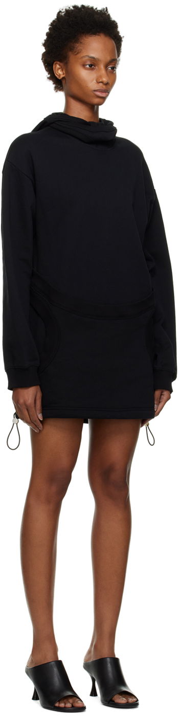 Суитчър Dion Lee Interlock Mask Hoodie Dress Черно | C3079F22, 1