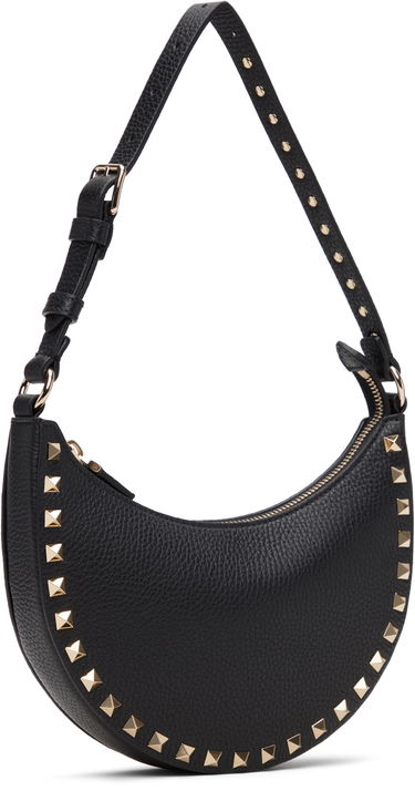 Чанта през рамо Valentino Garavani Mini Rockstud Studded Crescent Bag Черно | 7W2P0AI7VSH, 1