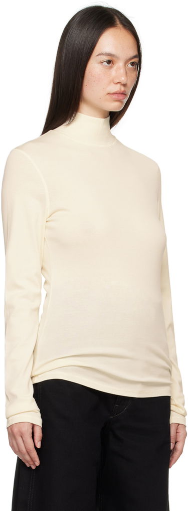 Пуловер LEMAIRE Lemaire Ribbed Turtleneck Top Бежово | TO1148 LJ1016, 3