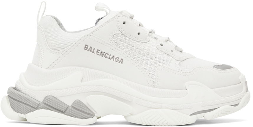 Кецове и обувки Balenciaga Triple S Sneakers "White & Grey" Бяло | 536737-W2FS4-1200, 0