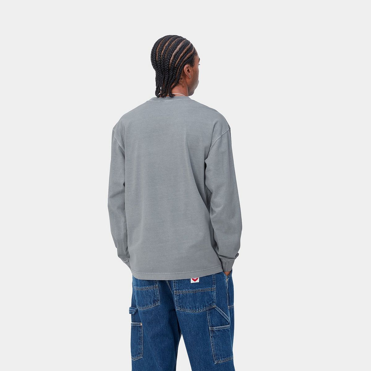 Тениска Carhartt WIP L/S Vista T-Shirt "Mirror garment dyed" Сиво | I030779_1NK_GD, 1