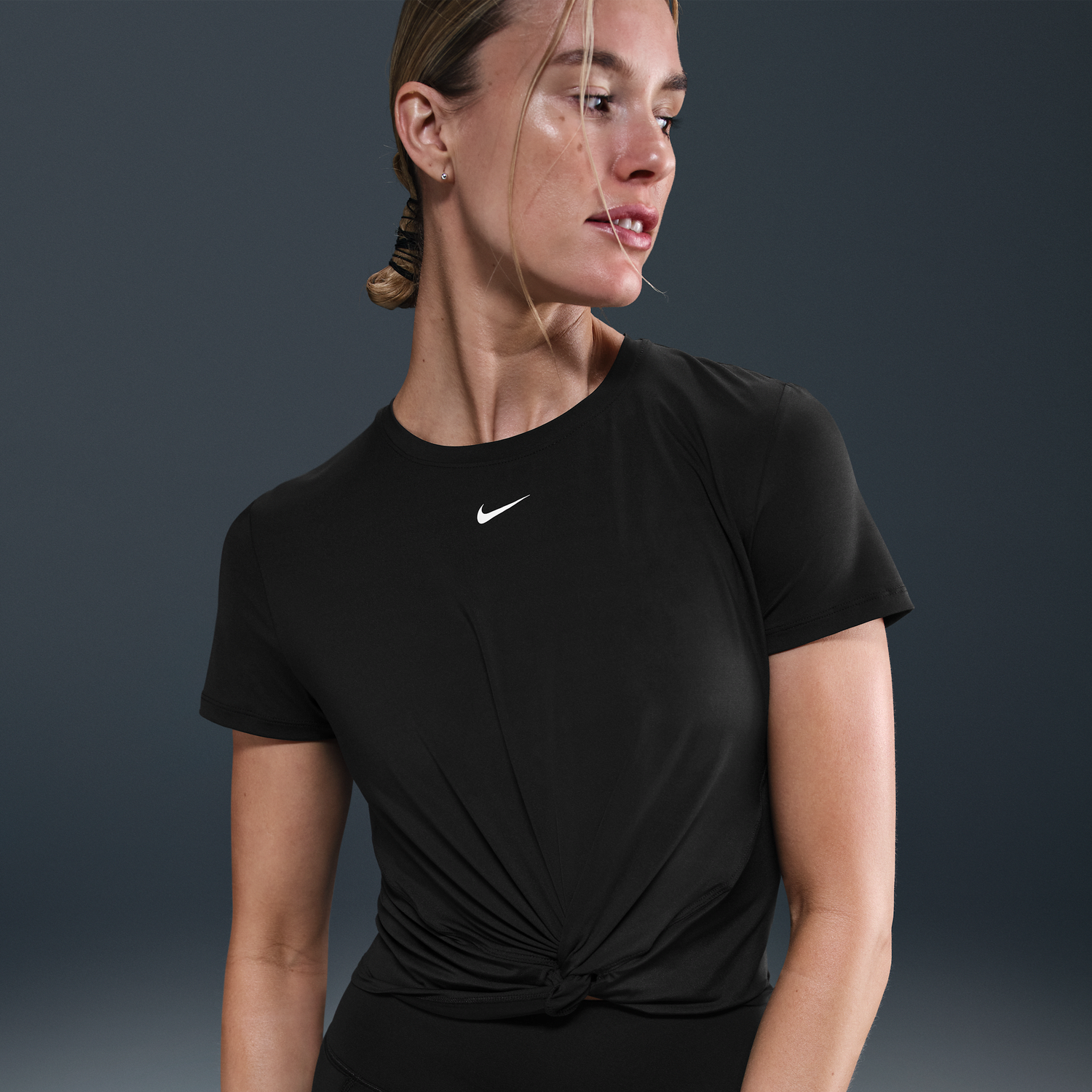 Тениска Nike One Classic Dri-FIT Twist Short Sleeve Training Top Черно | IB9406-010, 0