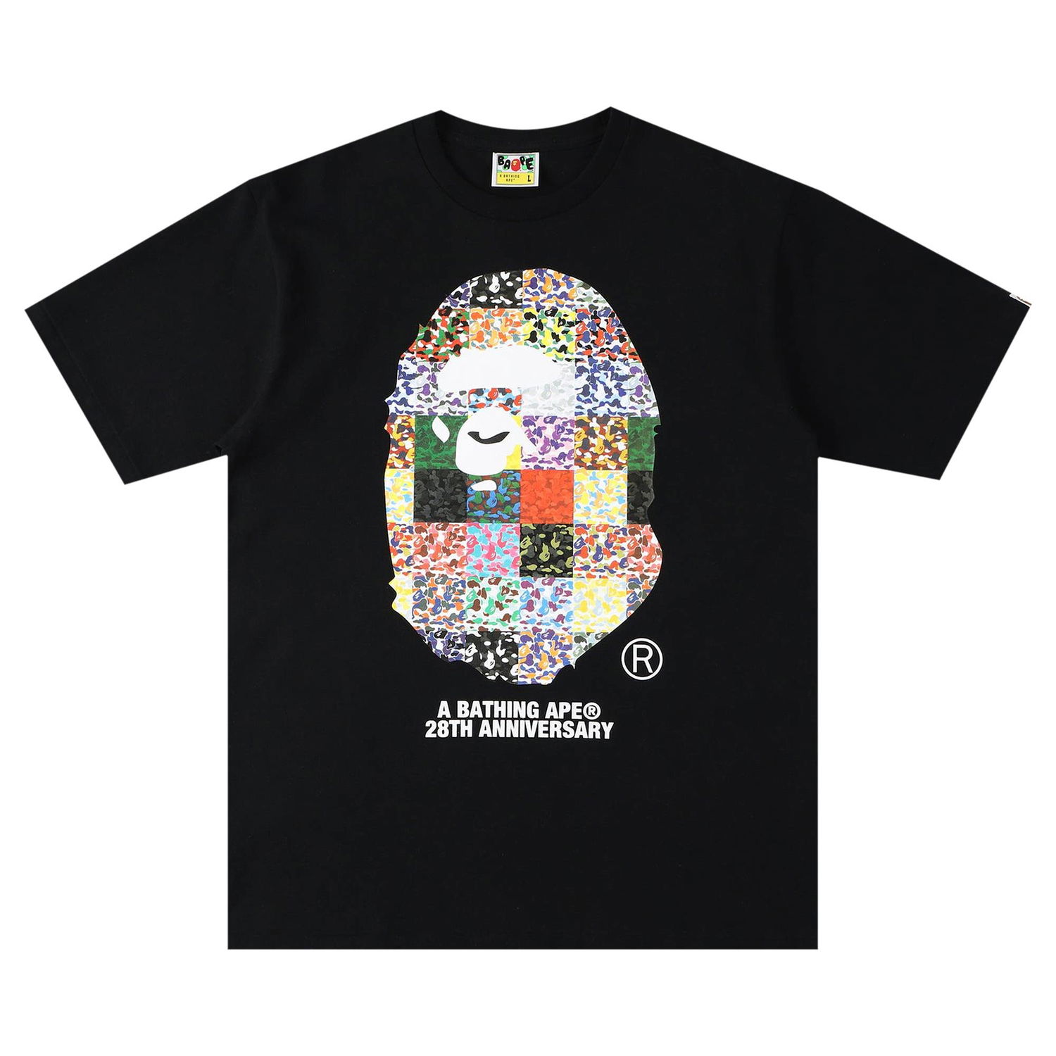 Тениска BAPE 28th Anniversary Ape Head Tee Черно | 1H20 110 026 BLACK, 1