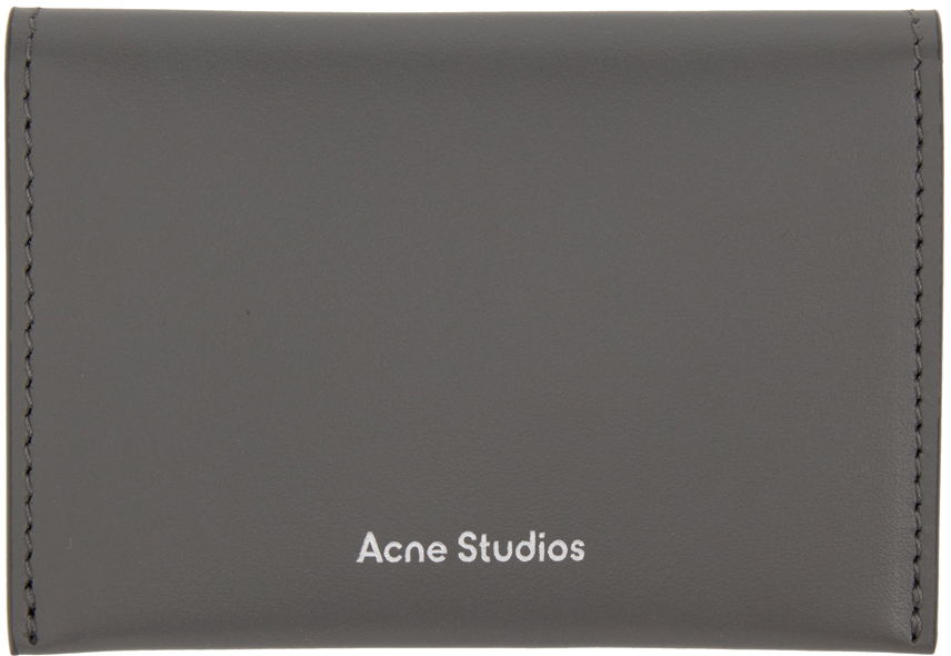 Портфейл Acne Studios Folded Card Holder Сиво | CG0099-, 0