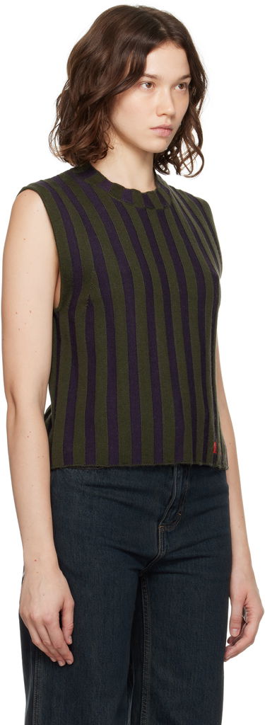 Потник Eckhaus Latta Eckhaus Latta Striped Sleeveless Top Зелено | 8025-EL-PF25-M -, 1
