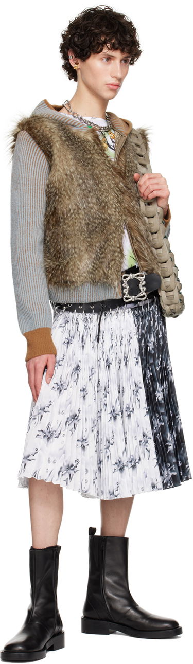 Суитчър Chopova Lowena Knotter Faux-Fur Zip Hoodie Кафяво | 5192, 3