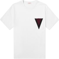 Тениска Valentino Men's Large V Logo Tee White Бяло | 4V3MG01F9Y2-0BO, 1