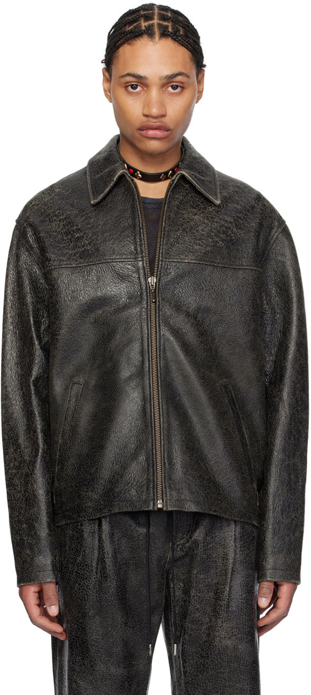 Яке GUESS USA Black Collar Leather Jacket Черно | M3GN00L0R10JBLK, 0