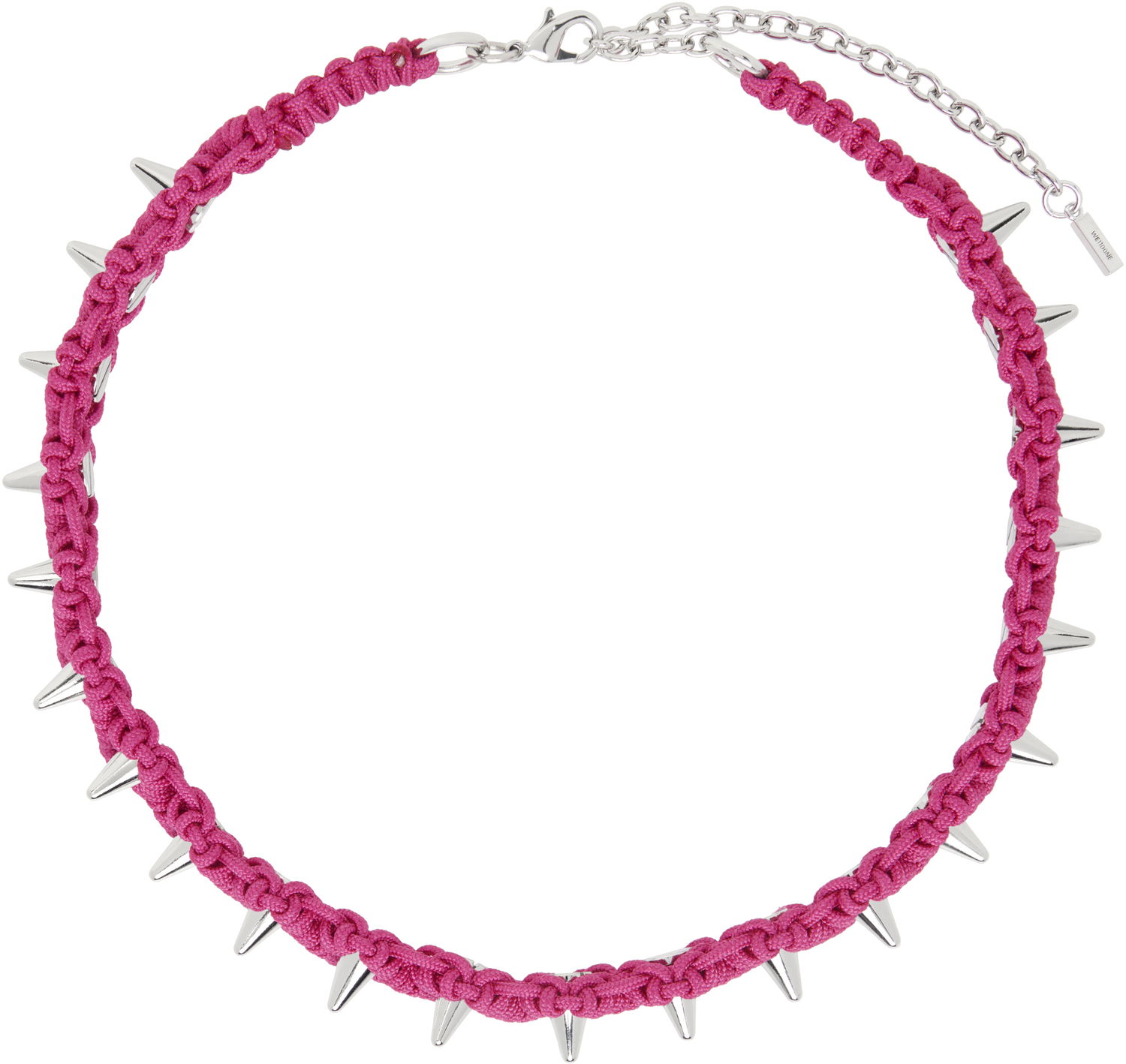 Колие We11done We11done Handmade Studded Noeud Choker Розово | WD-AJ0-25-600-U-PK, 0