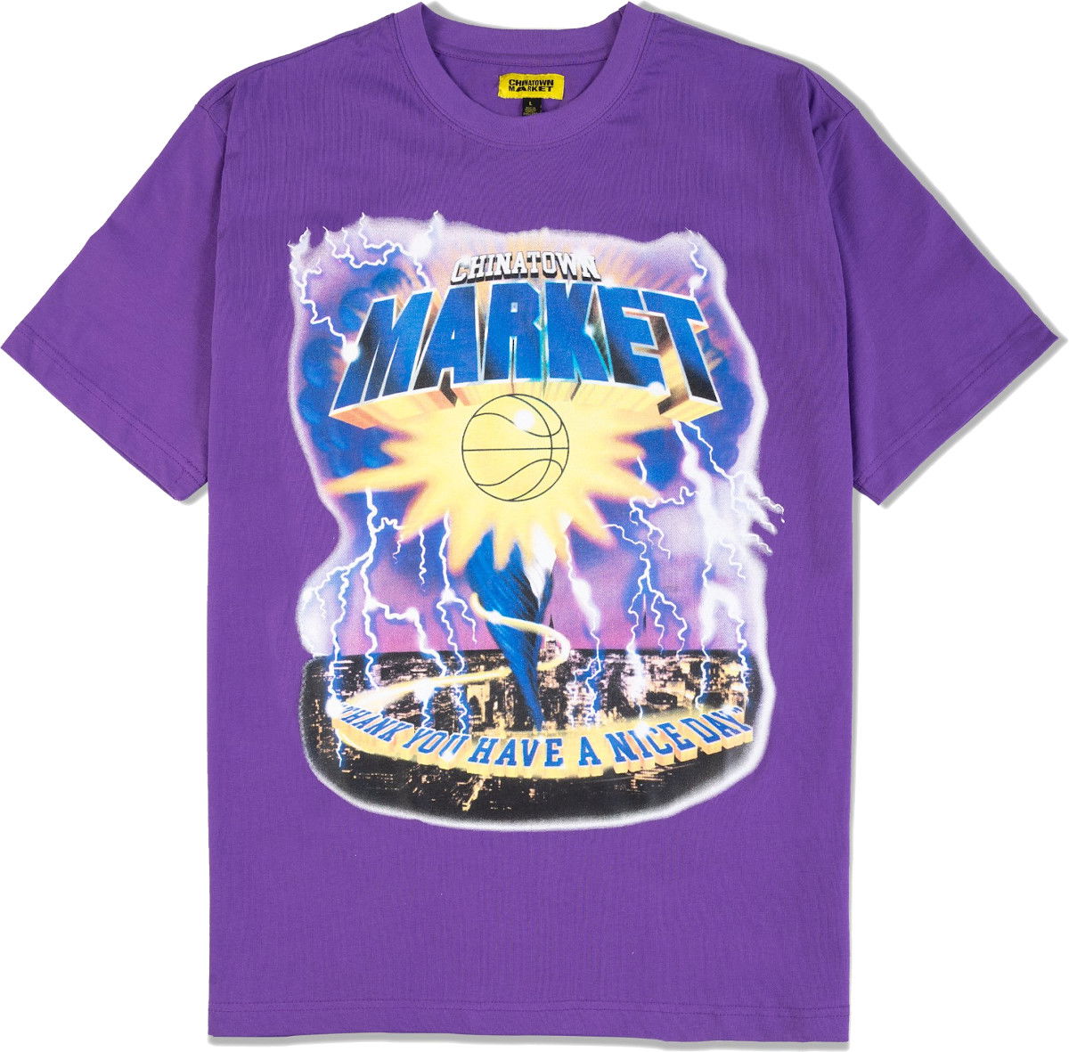 Тениска MARKET Chinatown Market Tornado Graphic T-Shirt Лилаво | f20-1990032-0809, 0
