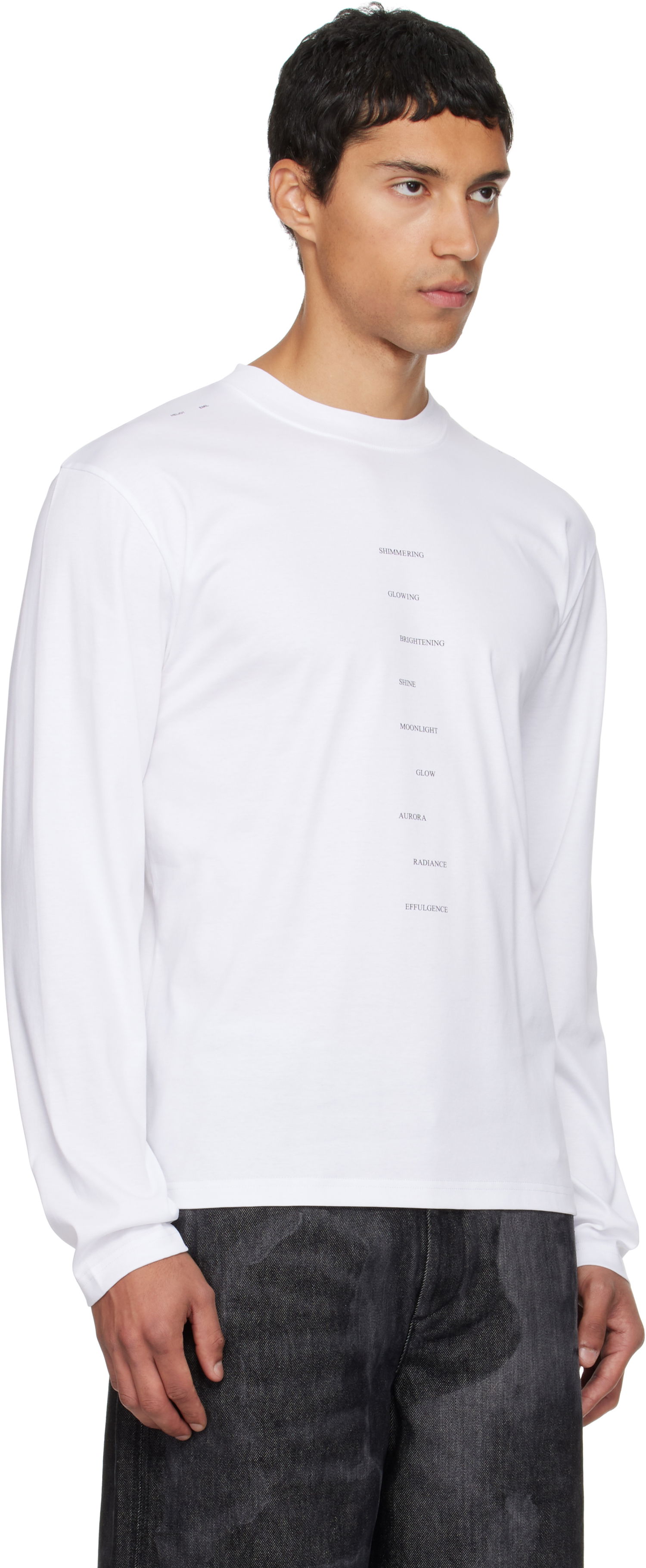 Тениска HELIOT EMIL HELIOT EMIL Effulgence Long Sleeve T-Shirt Бяло | AW25_M_09_149_WHT02, 1