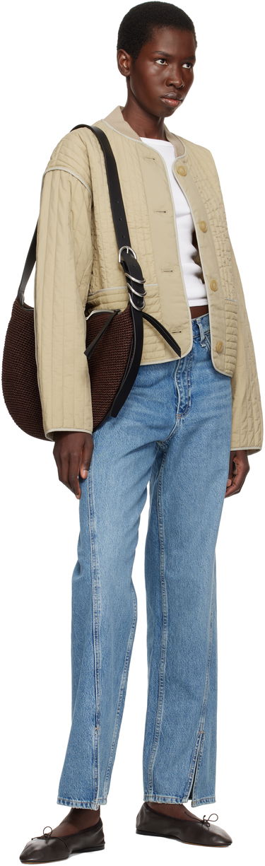 Чанта през рамо rag & bone Rag & Bone Mercer Medium Straw Bag Кафяво | ST100902, 3