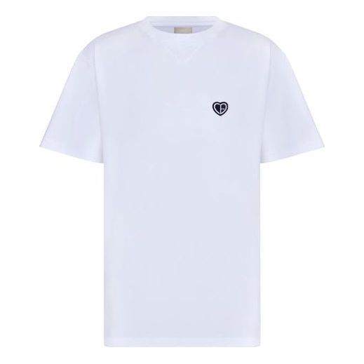 Тениска Dior SS22 CD Heart Short Sleeve T-Shirt Бяло | 213J685A0677-C001