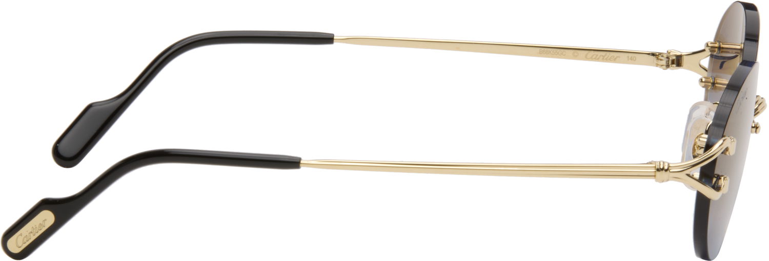 Слънчеви очила Cartier C de Cartier Rimless Oval Gradient Sunglasses Синьо | CT0551S-002, 1